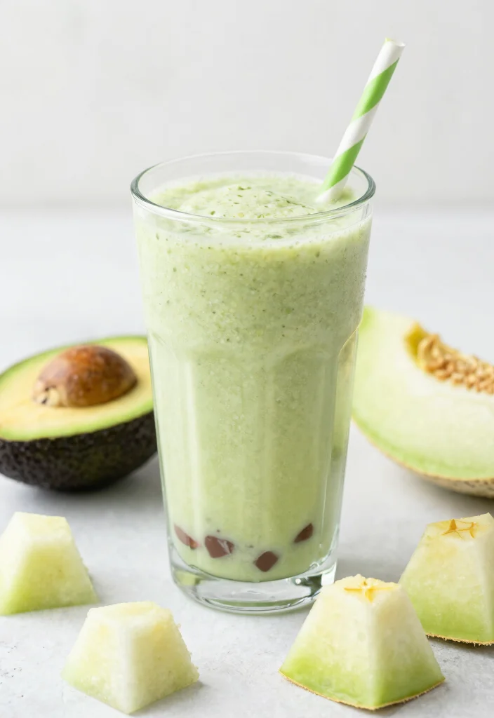 16 Chocolate Avocado Smoothie Recipes Dairy Free - 14. Chocolate Avocado Honeydew Smoothie 1