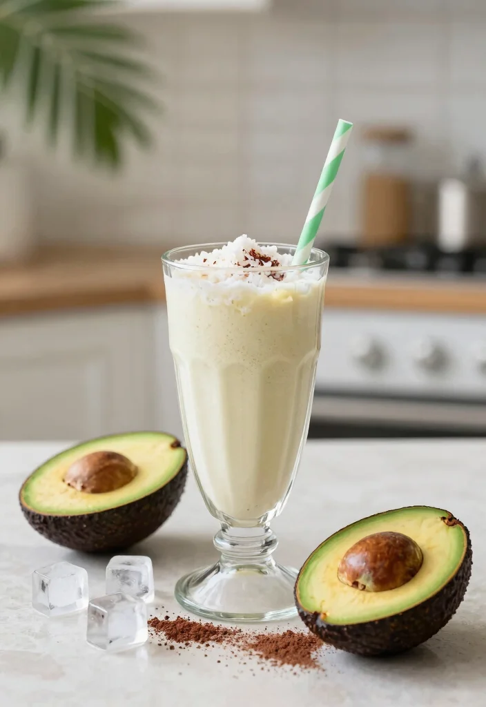 16 Chocolate Avocado Smoothie Recipes Dairy Free - 7. Chocolate Avocado Coconut Smoothie 1