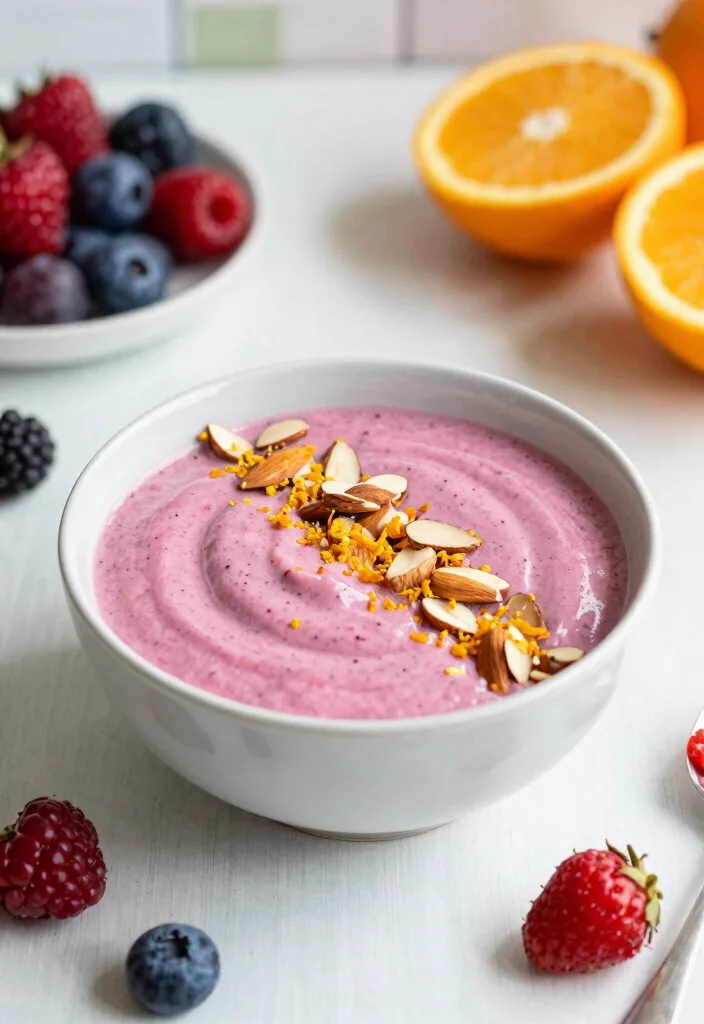 16 Delicious Pink Smoothie Bowl Recipes with Berries - 13. Smoothie Bowl with a Twist 1
