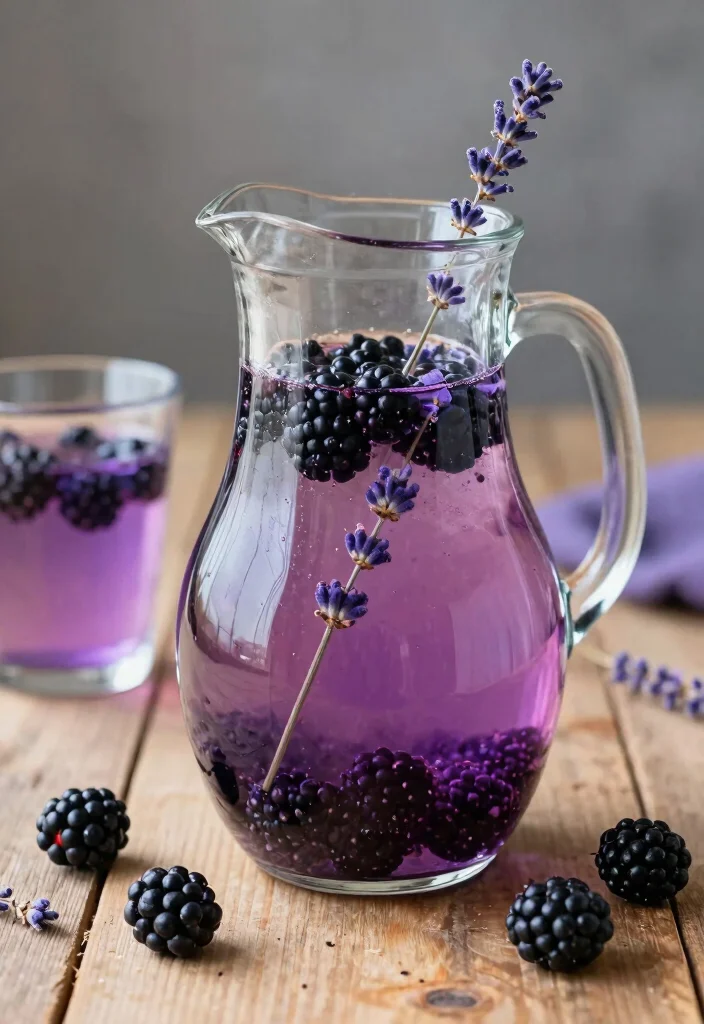 16 Detox Water Recipes for Glowing Skin and Hair with Simple Beauty Ingredients - 7. Blackberry & Lavender Detox Water 1