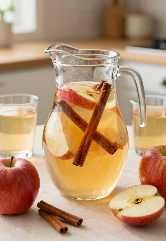 16 Detox Water Recipes for Glowing Skin and Hair with Simple Beauty Ingredients - 9. Apple & Cinnamon Detox Water 1