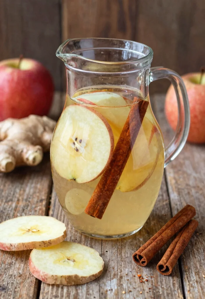 16 Detox Water Recipes in Winter Using Warm Spices and Seasonal Fruits - 5. Apple Cinnamon Ginger Detox Water 1