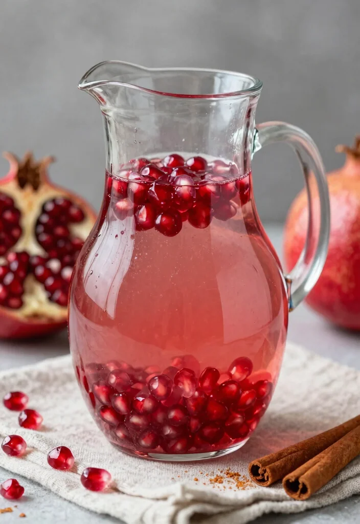 16 Detox Water Recipes in Winter Using Warm Spices and Seasonal Fruits - 7. Pomegranate Spice Detox Water 1