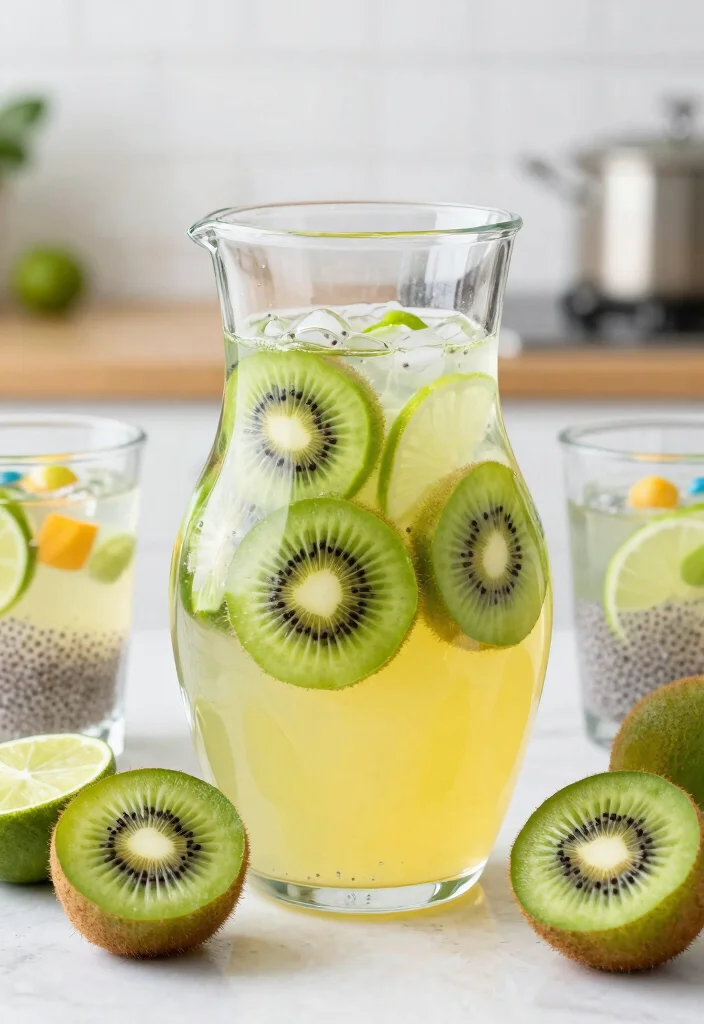 16 Detox Water Recipes with Chia Seeds for Fiber, Hydration, and Satiety - 12. Kiwi-Lime Chia Detox Water 1