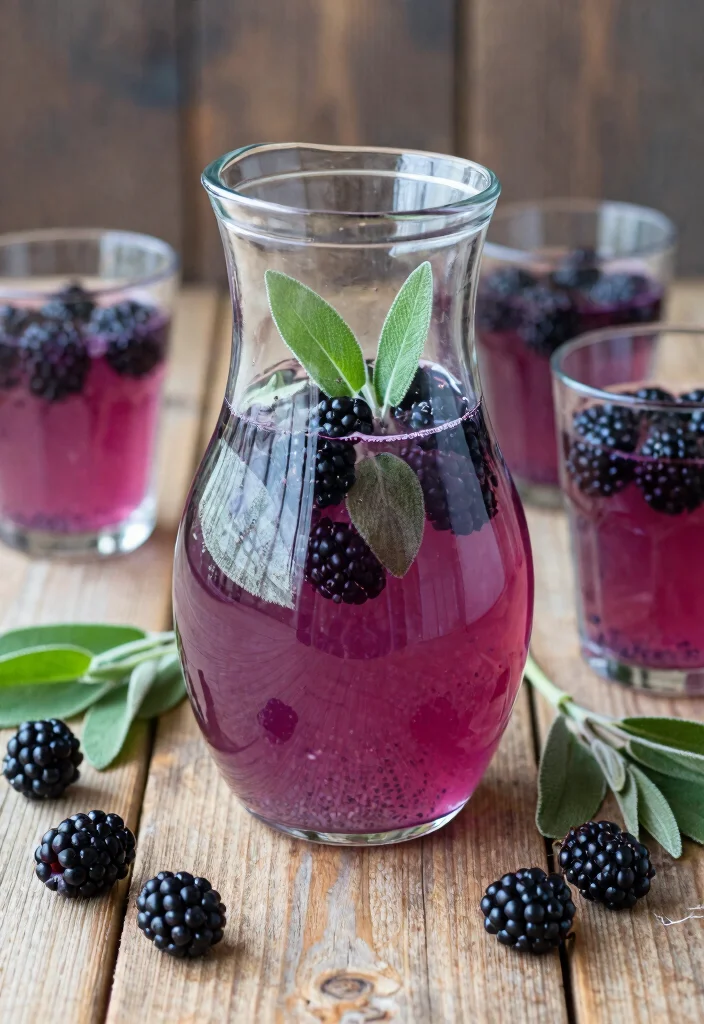 16 Detox Water Recipes with Chia Seeds for Fiber, Hydration, and Satiety - 13. Blackberry Sage Chia Water 1