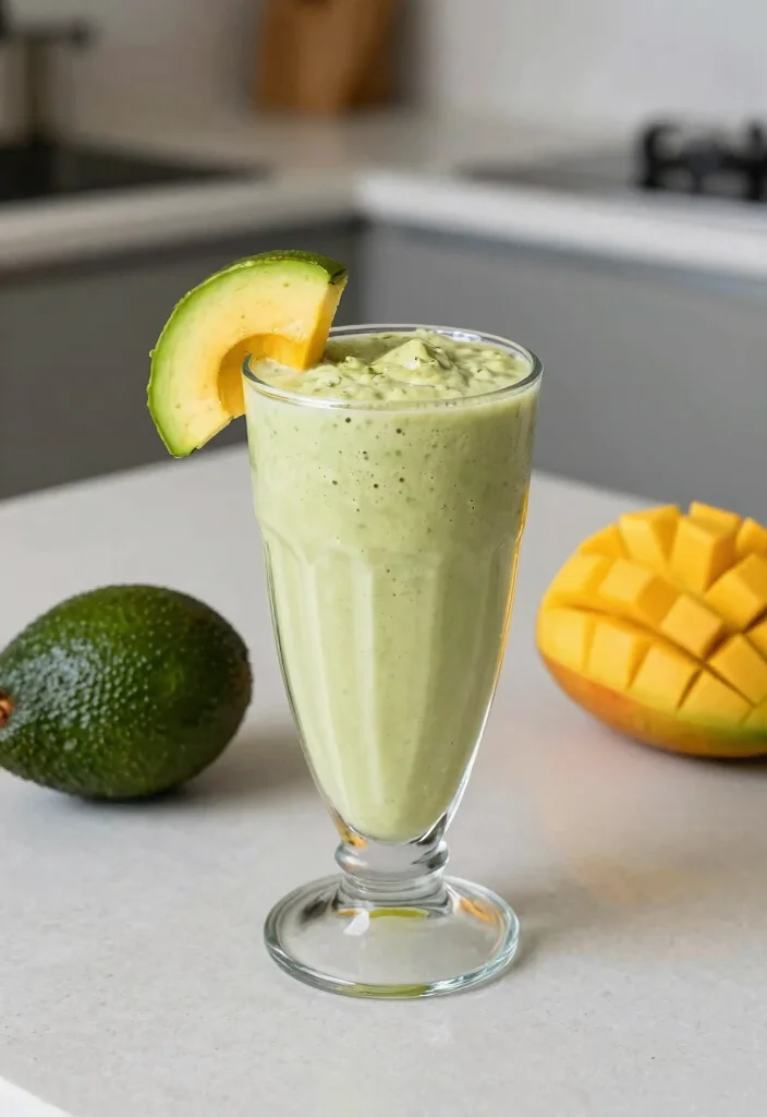 16 Frozen Mango Smoothie Recipes Thick and Cold - Mango Avocado Smoothie 1