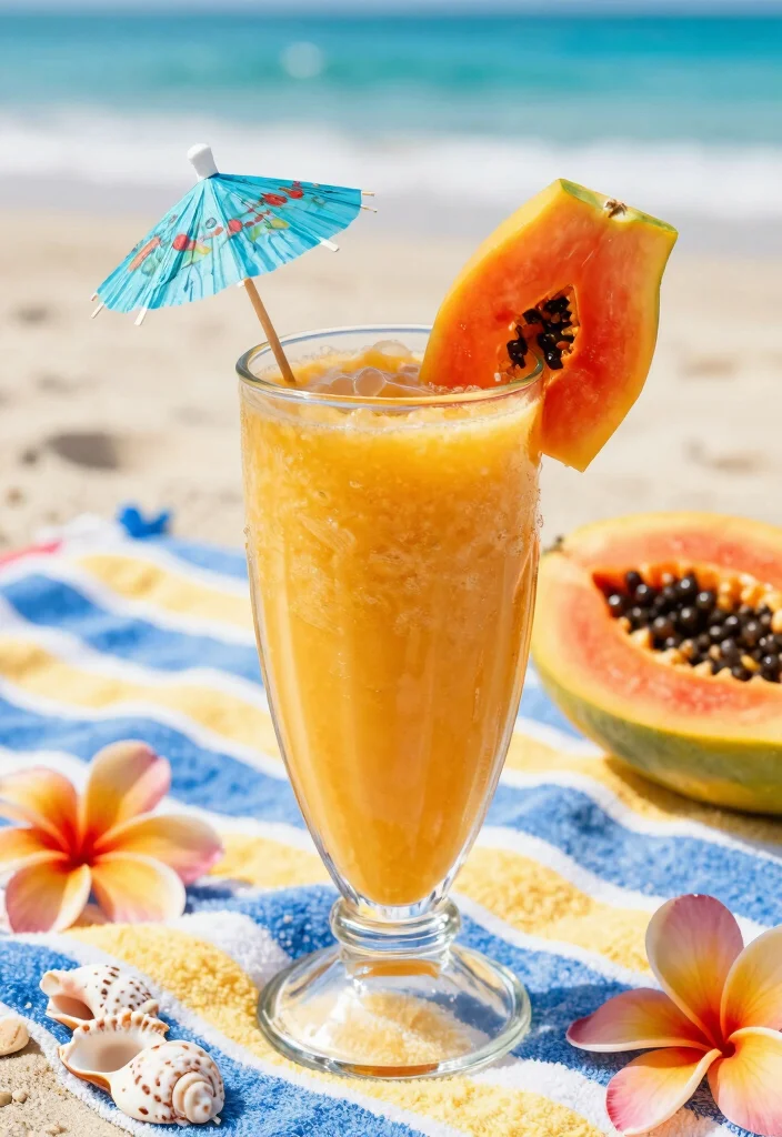 16 Frozen Mango Smoothie Recipes Thick and Cold - Tropical Mango Papaya Smoothie 1
