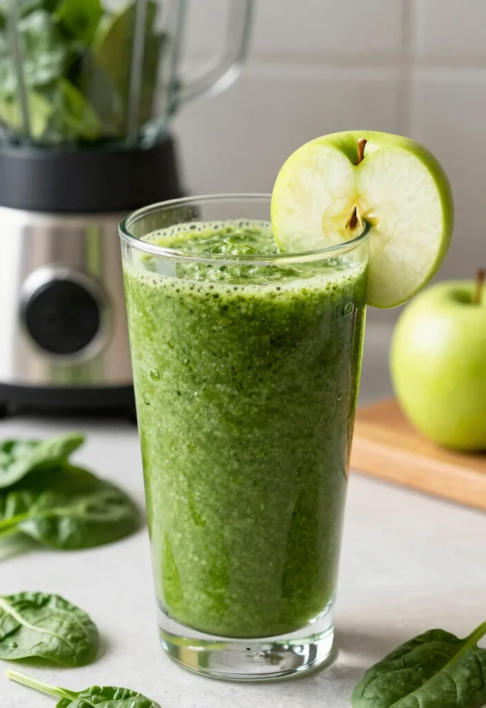 16 Green Apple Smoothie Recipes Refreshing and Light - 1. Classic Green Apple Spinach Smoothie 1