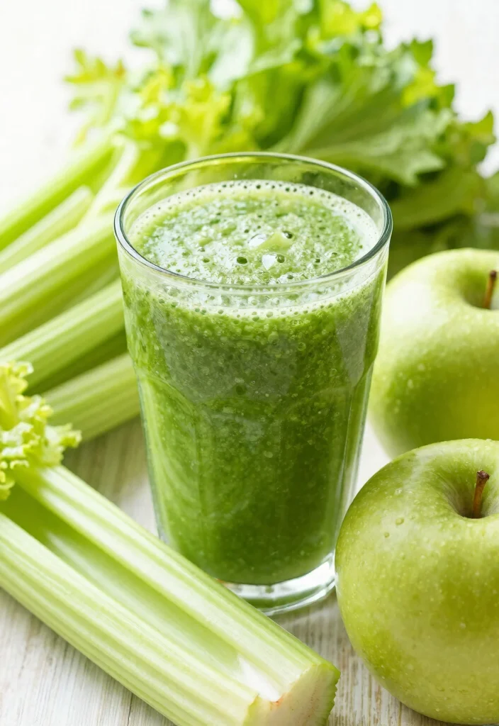 16 Green Apple Smoothie Recipes Refreshing and Light - 12. Green Apple and Celery Smoothie 1