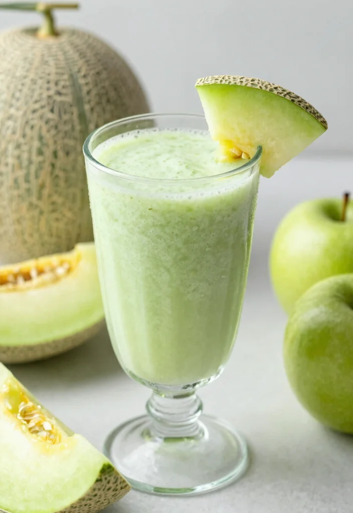 16 Green Apple Smoothie Recipes Refreshing and Light - 14. Green Apple Honeydew Smoothie 1