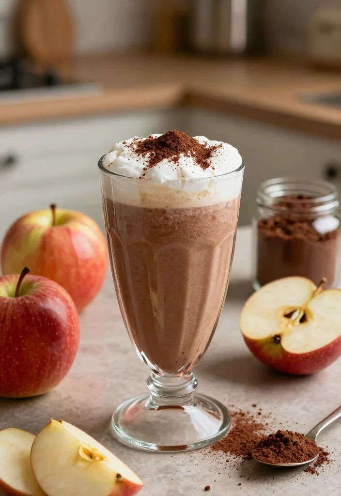 16 Healthy Apple Smoothie Recipes with Fiber - 10. Choco-Apple Smoothie 1