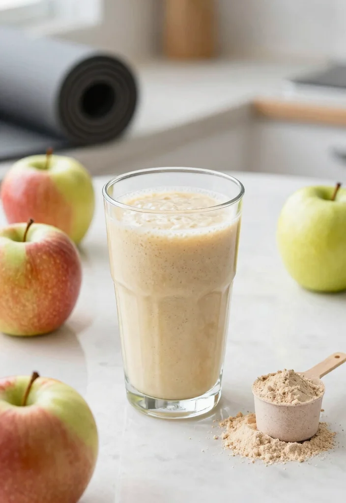 16 Healthy Apple Smoothie Recipes with Fiber - 15. Apple Protein Smoothie 1