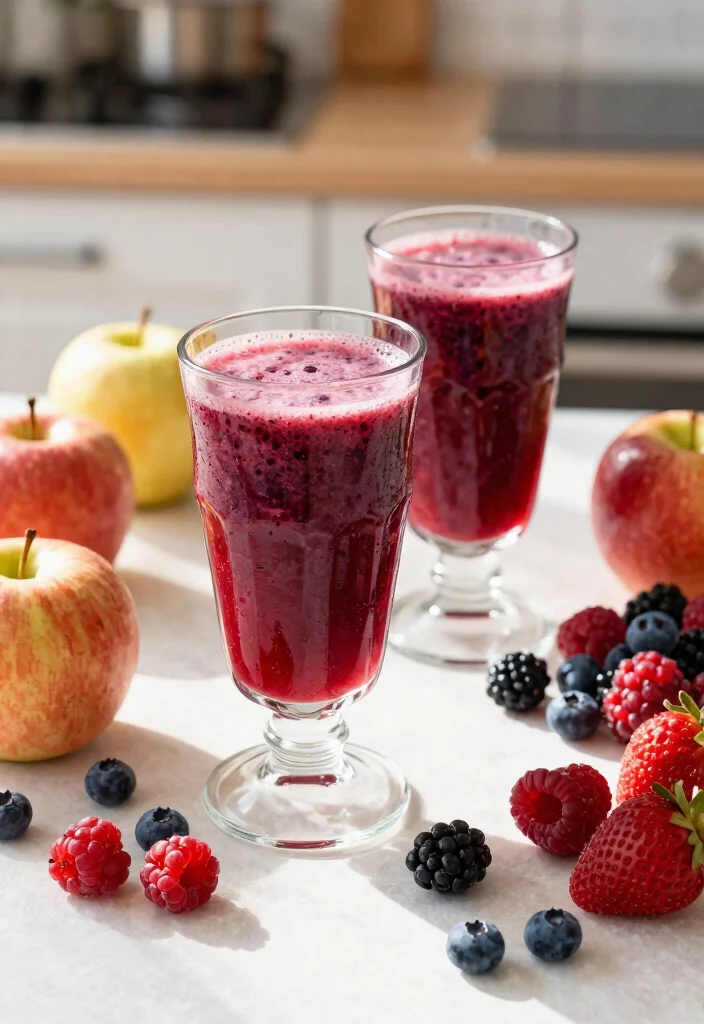 16 Healthy Apple Smoothie Recipes with Fiber - 3. Apple Berry Blast Smoothie 1