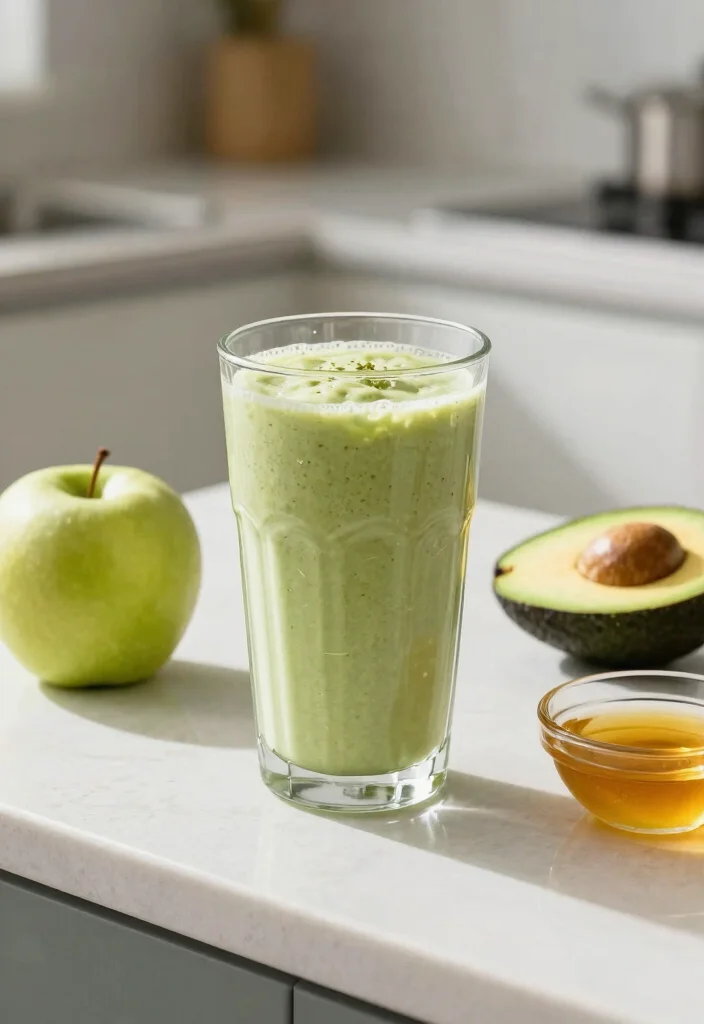 16 Healthy Apple Smoothie Recipes with Fiber - 4. Creamy Apple Avocado Smoothie 1