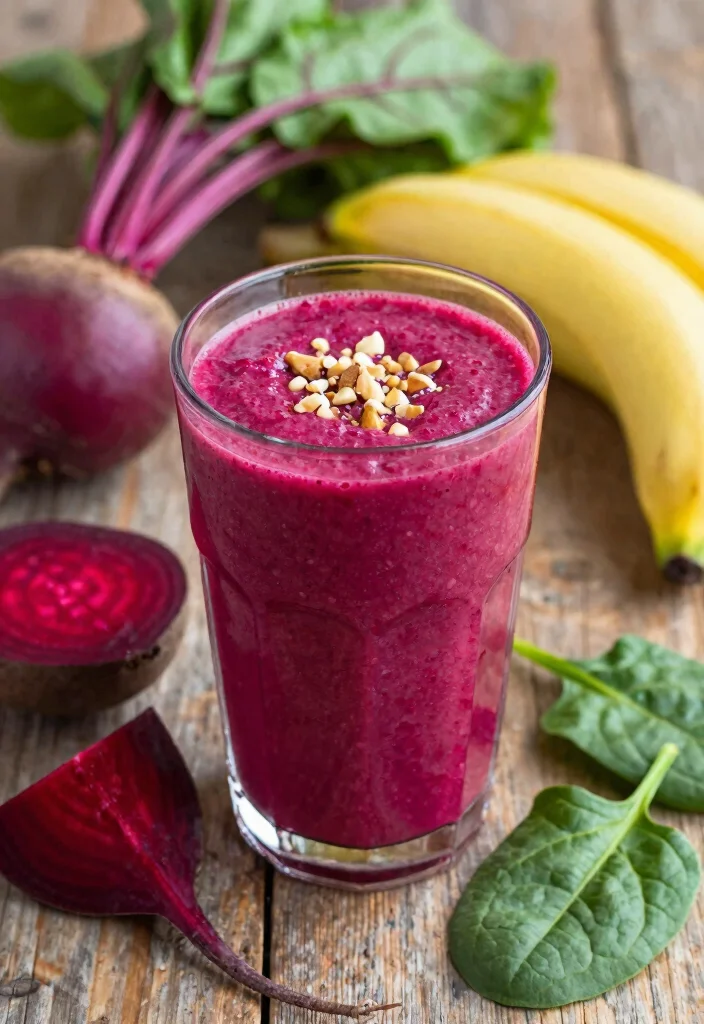 16 Heavy Metal Detox Smoothie Recipes Using Greens and Plant-Based Ingredients - 4. Beet & Spinach Energizer Smoothie 1