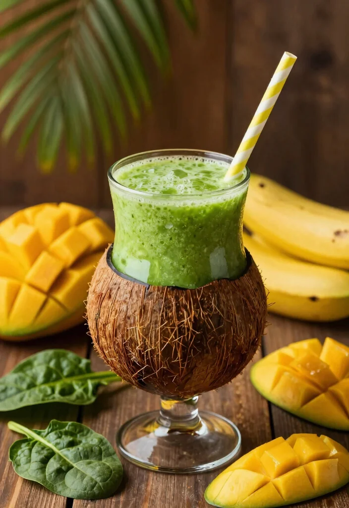 16 Heavy Metal Detox Smoothie Recipes Using Greens and Plant-Based Ingredients - 5. Tropical Green Recovery Smoothie 1