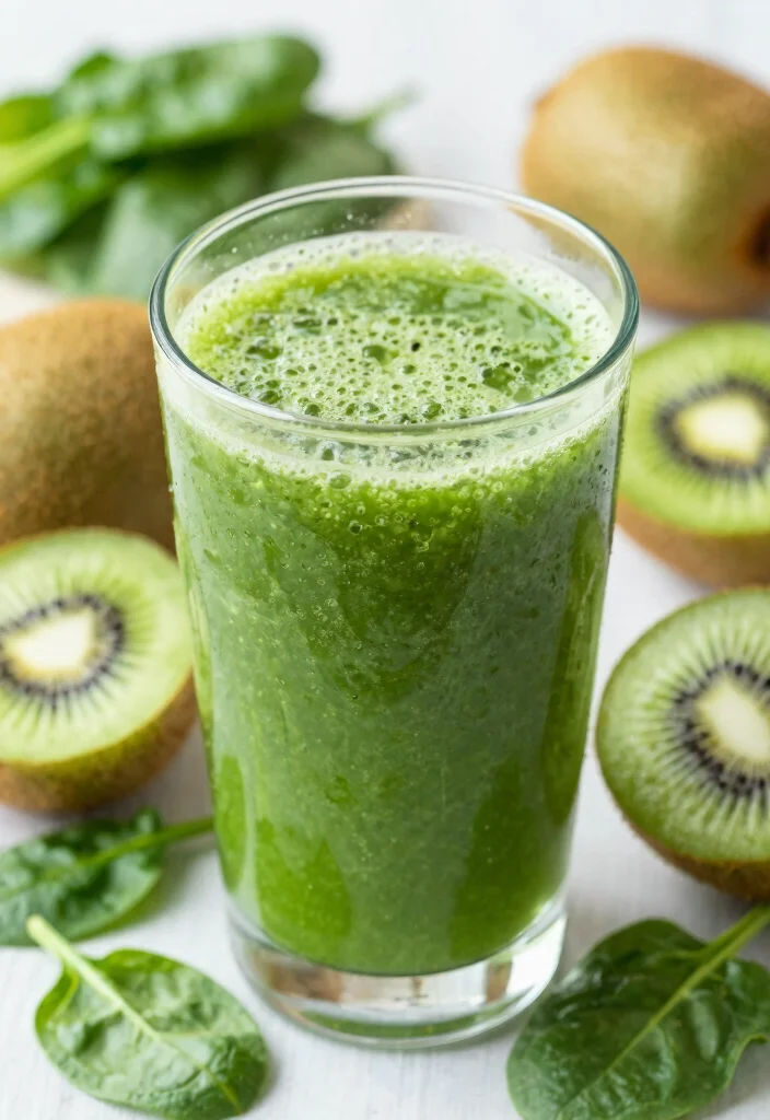 16 Kidney Detox Juice Recipes That Support Hydration and Daily Kidney Wellness - 13. Kiwi & Spinach Power Juice 1