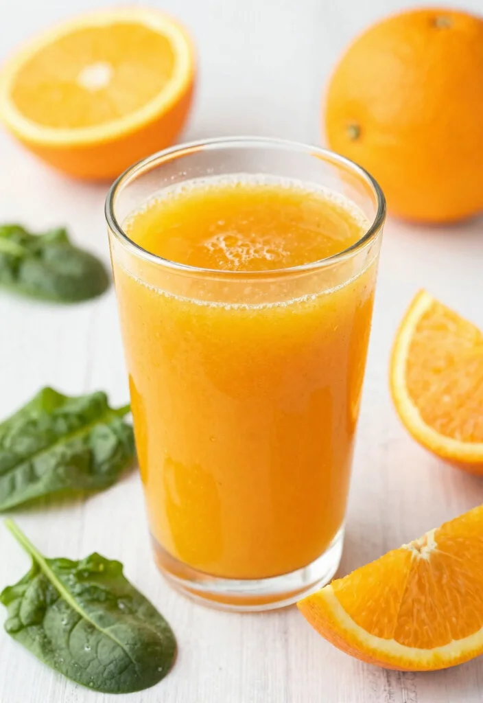 16 Kidney Detox Juice Recipes That Support Hydration and Daily Kidney Wellness - 8. Orange & Spinach Revitalizer Juice 1