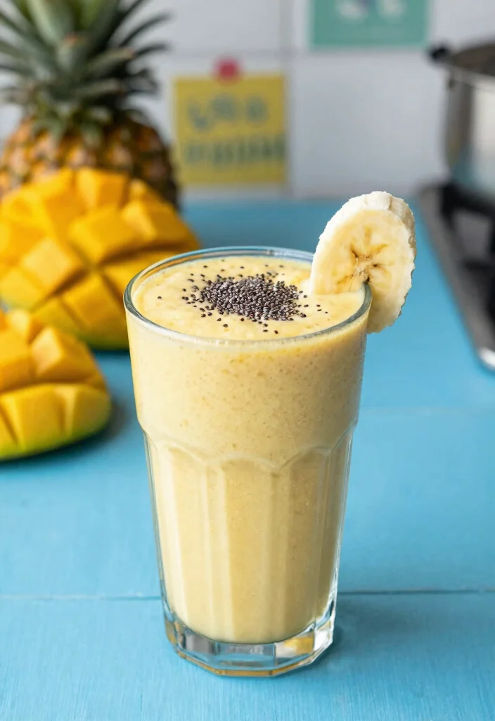 16 Mango Protein Smoothie Recipes for Post Workout - 2. Mango Banana Protein Smoothie 1