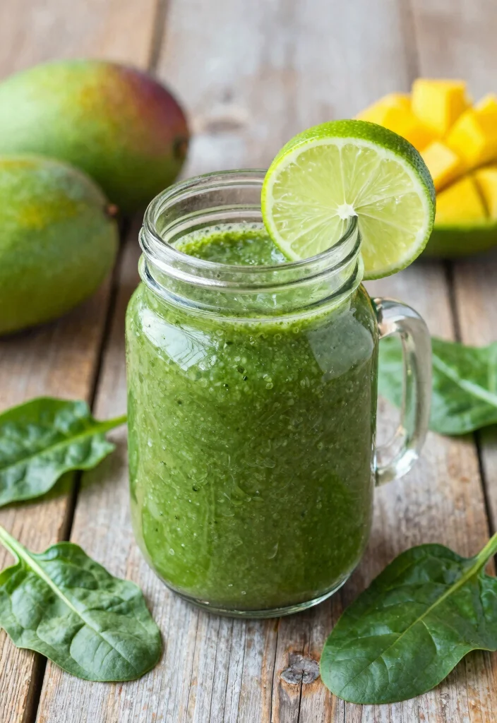 16 Mango Protein Smoothie Recipes for Post Workout - 3. Tropical Mango Spinach Smoothie 1