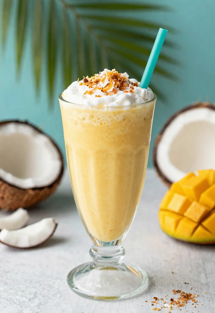 16 Mango Protein Smoothie Recipes for Post Workout - 6. Creamy Mango Coconut Protein Smoothie 1