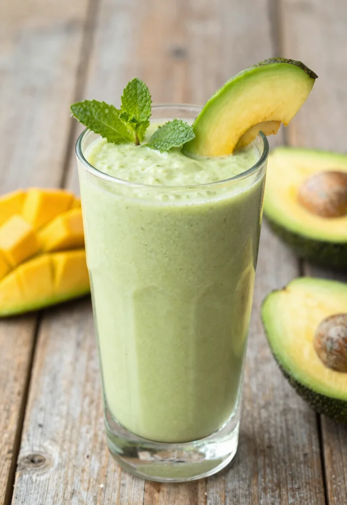 16 Mango Protein Smoothie Recipes for Post Workout - 8. Mango Avocado Protein Smoothie 1