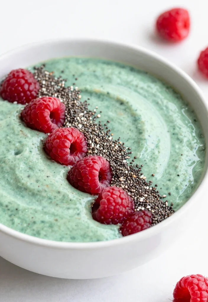 16 Spirulina Smoothie Bowl Recipes Packed with Nutrients - 16. Raspberry Chia Spirulina Bowl 1