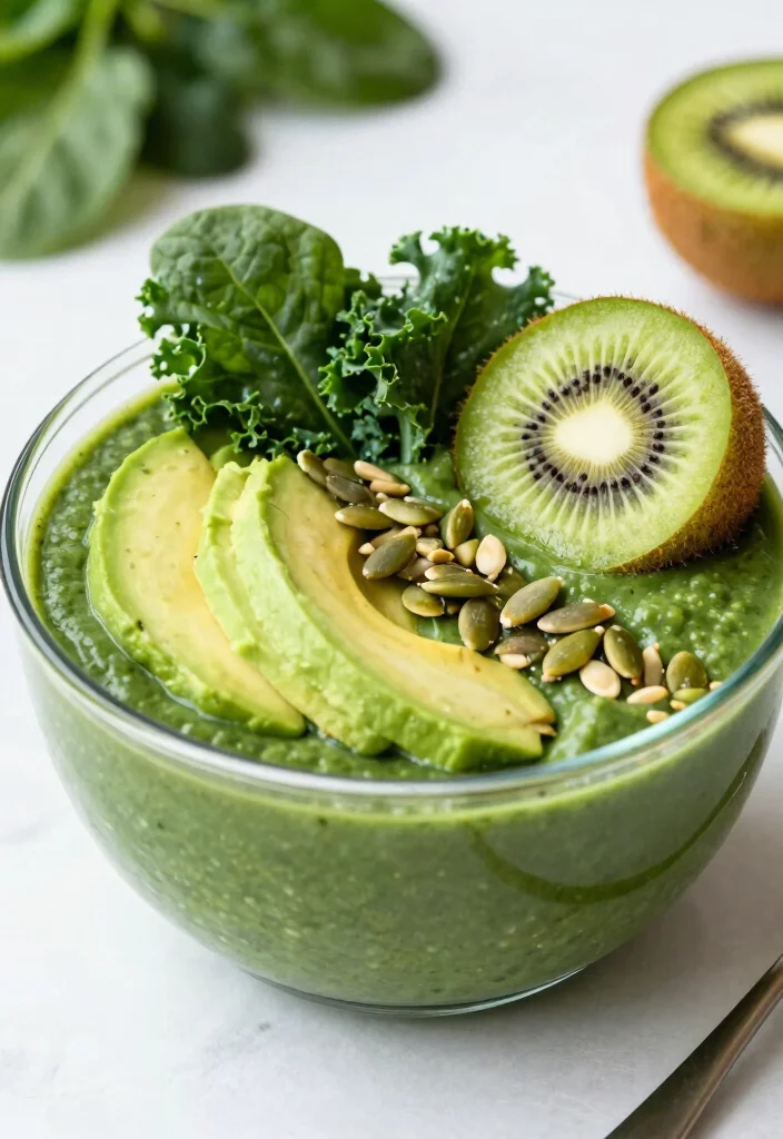 16 Spirulina Smoothie Bowl Recipes Packed with Nutrients - 3. Green Goddess Spirulina Bowl 1
