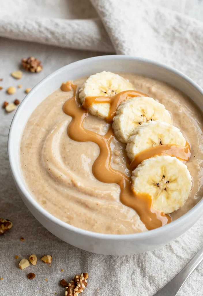 16 Spirulina Smoothie Bowl Recipes Packed with Nutrients - 5. Peanut Butter Banana Spirulina Bowl 1