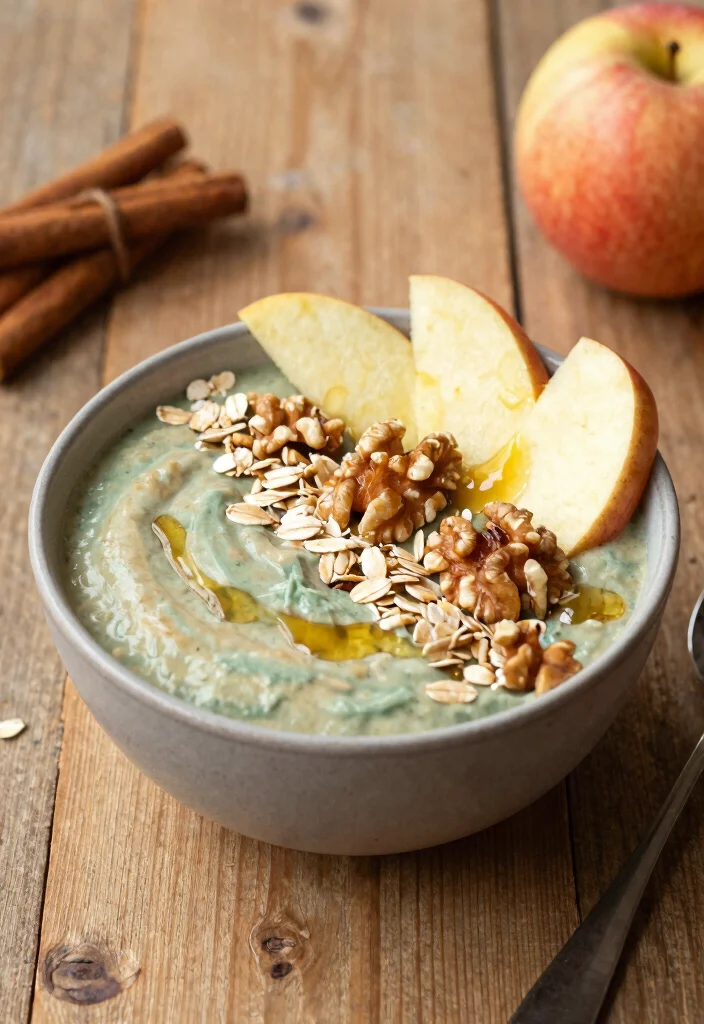 16 Spirulina Smoothie Bowl Recipes Packed with Nutrients - 8. Cinnamon Roll Spirulina Bowl 1
