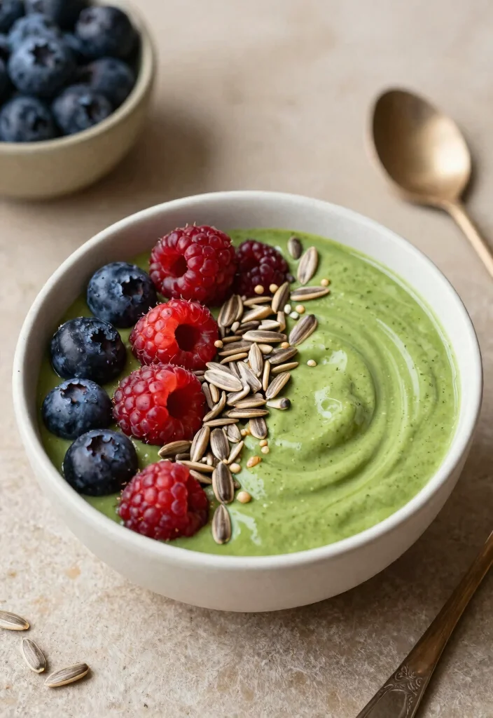 16 Spirulina Smoothie Bowl Recipes Packed with Nutrients - 9. Matcha Spirulina Bowl 1