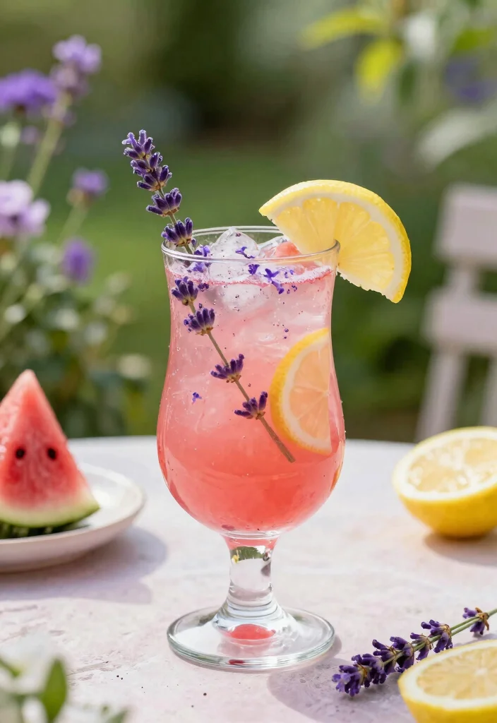 16 Watermelon Detox Juice Recipes for Summer Hydration and Light Refreshment - 11. Watermelon Lavender Lemonade 1