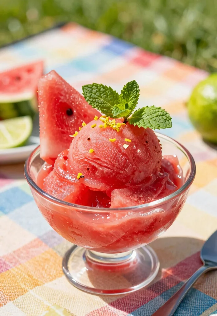 16 Watermelon Smoothie Bowl Recipes for Summer - 15. Watermelon Lime Sorbet Bowl 1