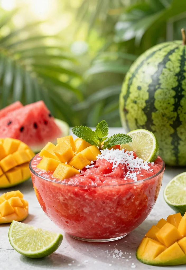 16 Watermelon Smoothie Bowl Recipes for Summer - 2. Tropical Watermelon Smoothie Bowl 1