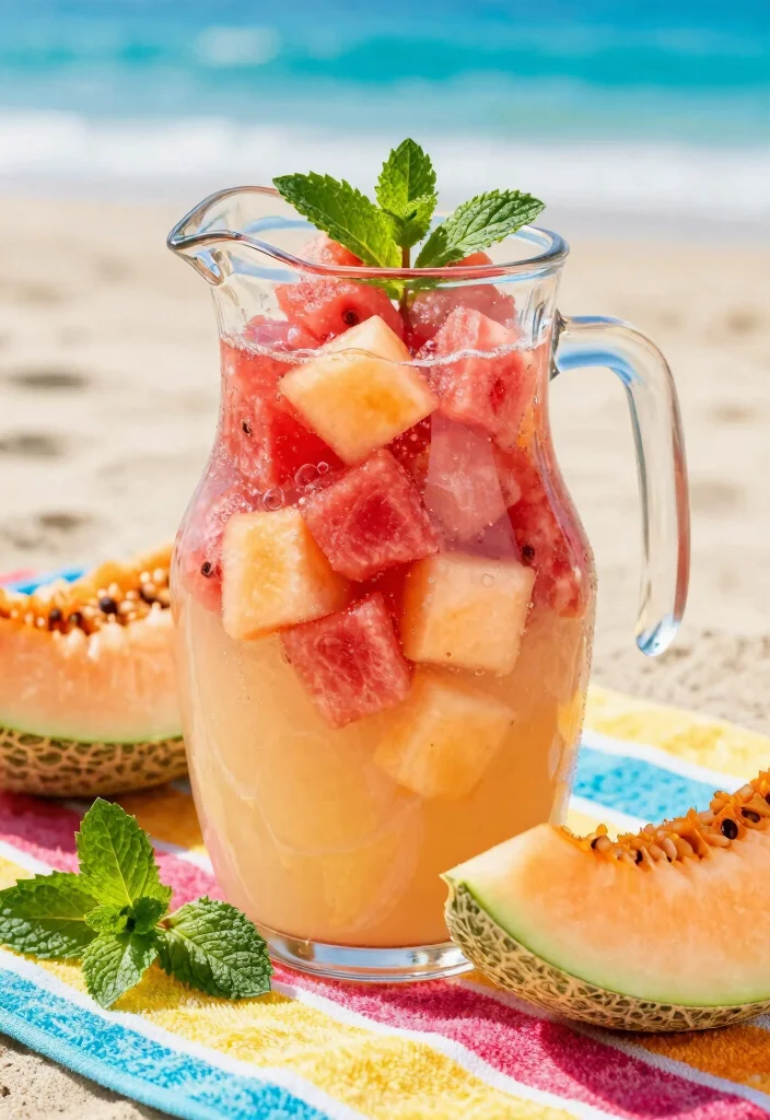 17 Aesthetic Detox Water Recipes Perfect for Pinterest, Jars, and Visual Inspiration - 10. Tropical Mint Melon Fusion 1