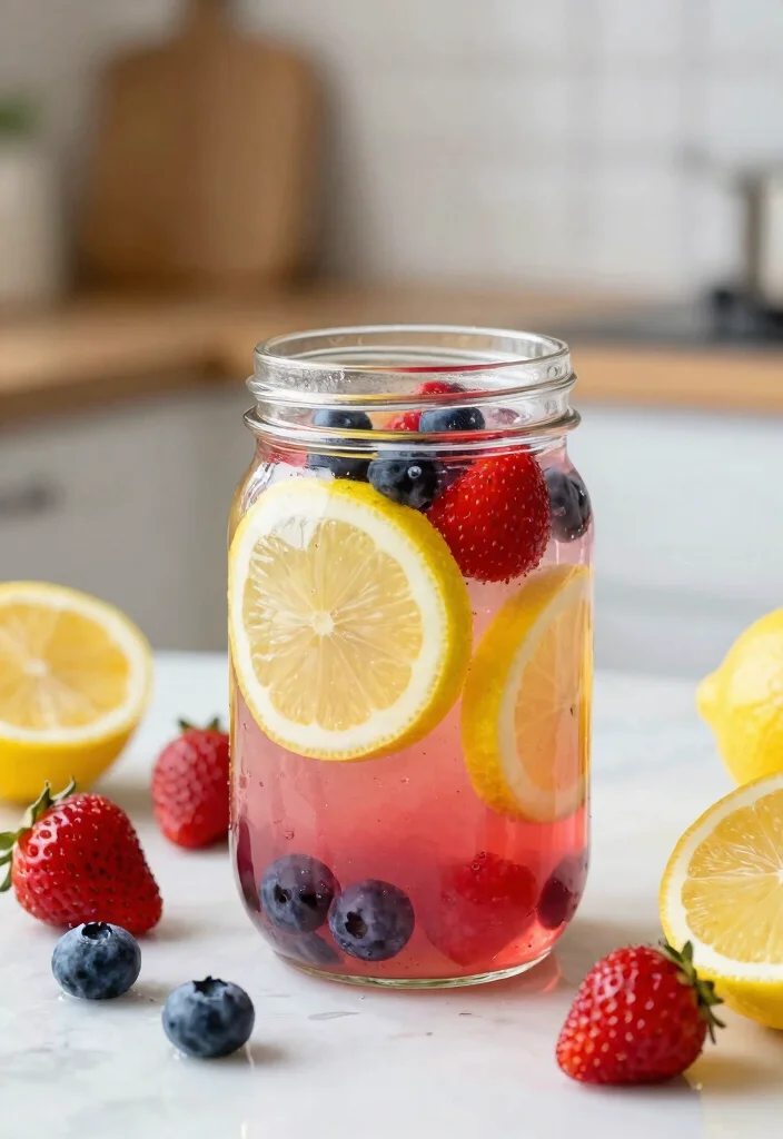 17 Aesthetic Detox Water Recipes Perfect for Pinterest, Jars, and Visual Inspiration - 12. Berry Lemonade Fusion 1