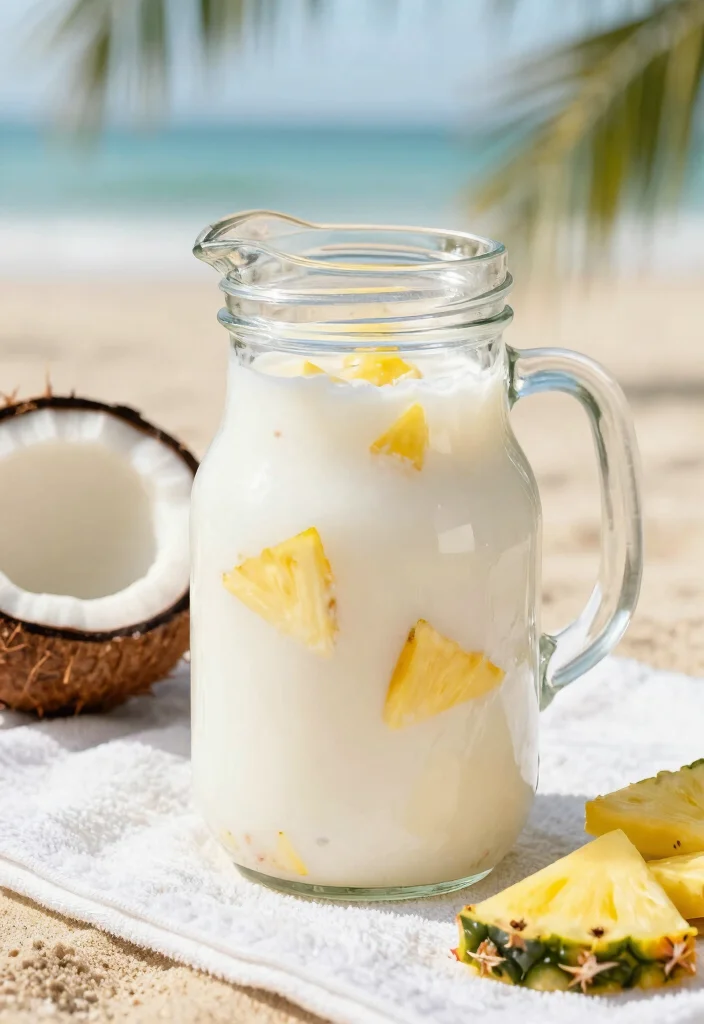 17 Aesthetic Detox Water Recipes Perfect for Pinterest, Jars, and Visual Inspiration - 15. Creamy Coconut Infusion 1