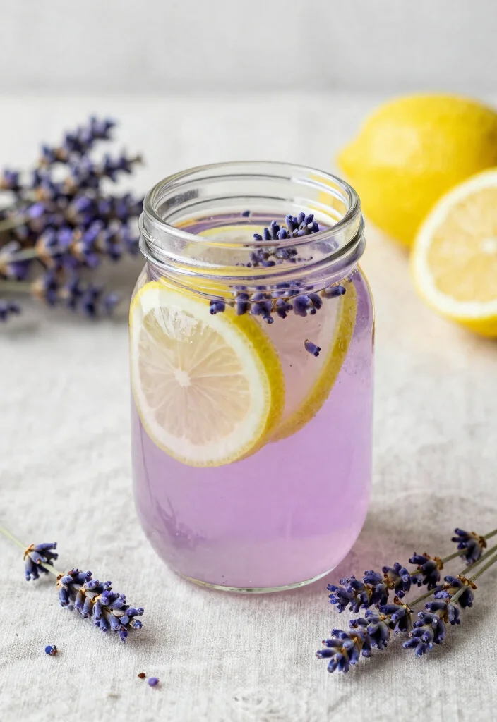 17 Aesthetic Detox Water Recipes Perfect for Pinterest, Jars, and Visual Inspiration - 6. Herbal Lavender Lemonade 1