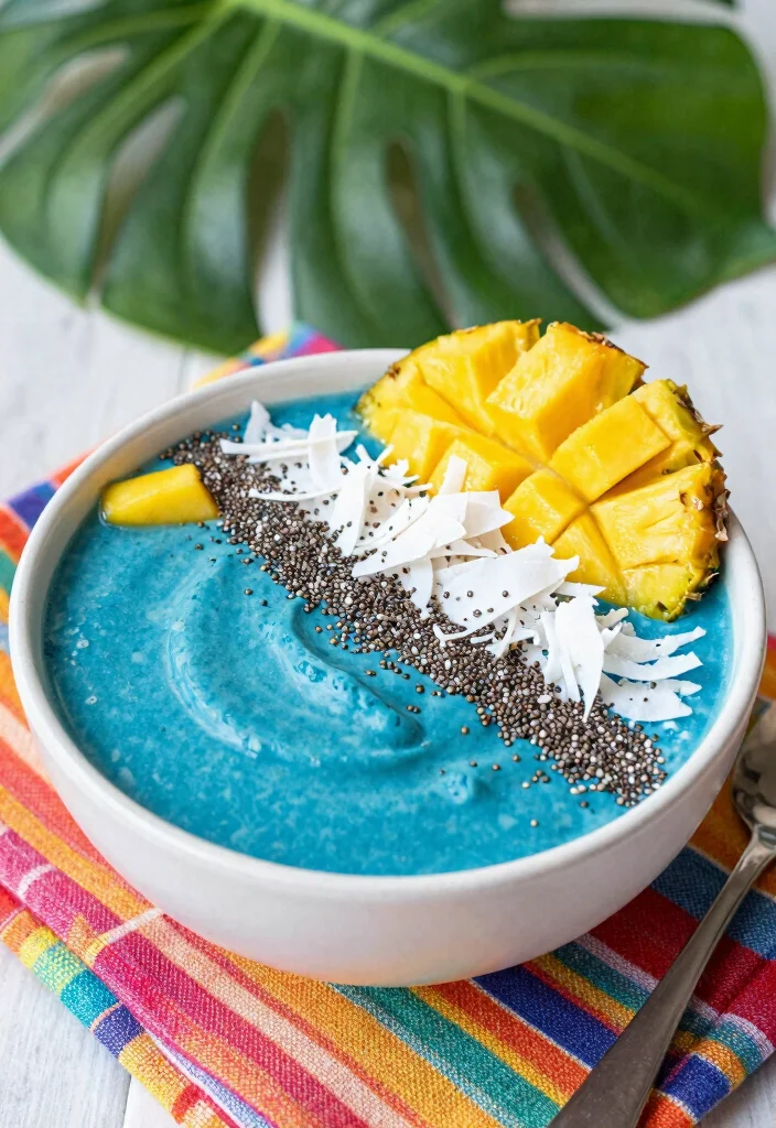 17 Blue Spirulina Smoothie Bowl Recipes Vibrant and Healthy - 2. Tropical Blue Spirulina Bowl 1