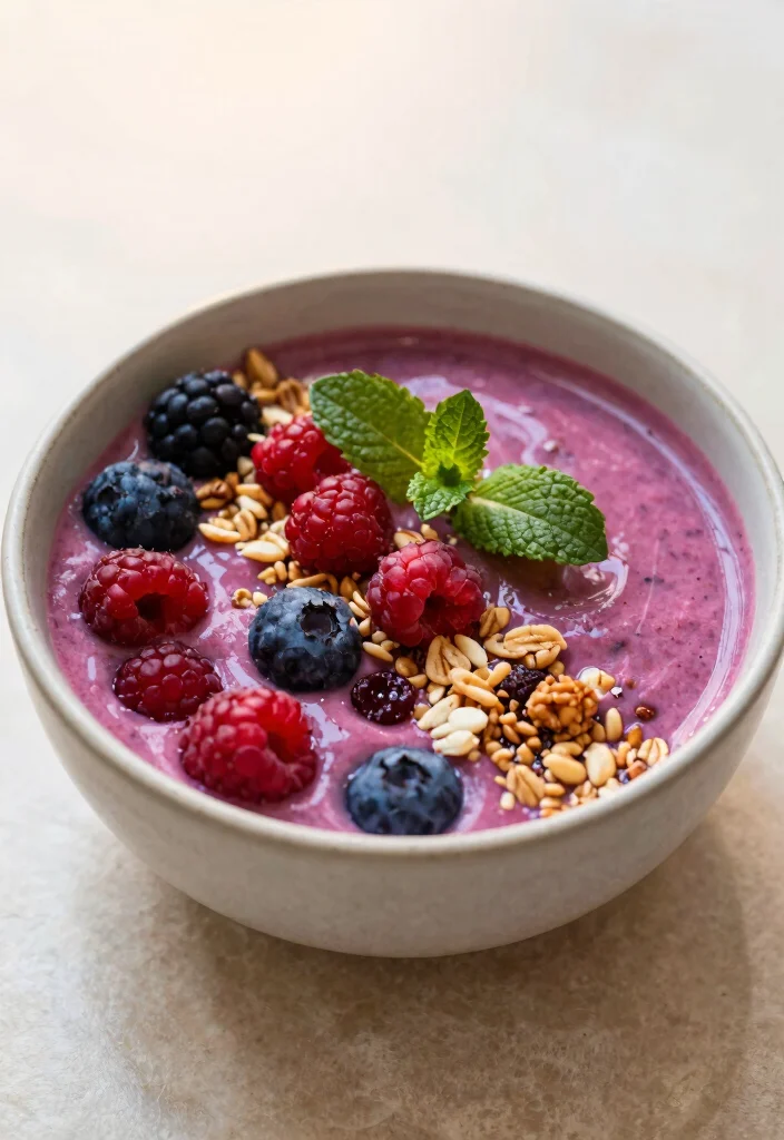 17 Blueberry Smoothie Bowl Recipes Rich in Antioxidants - 12. Berry Bliss Blueberry Smoothie Bowl 1