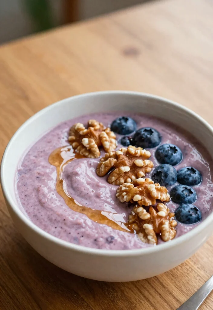 17 Blueberry Smoothie Bowl Recipes Rich in Antioxidants - 13. Blueberry Maple Smoothie Bowl 1