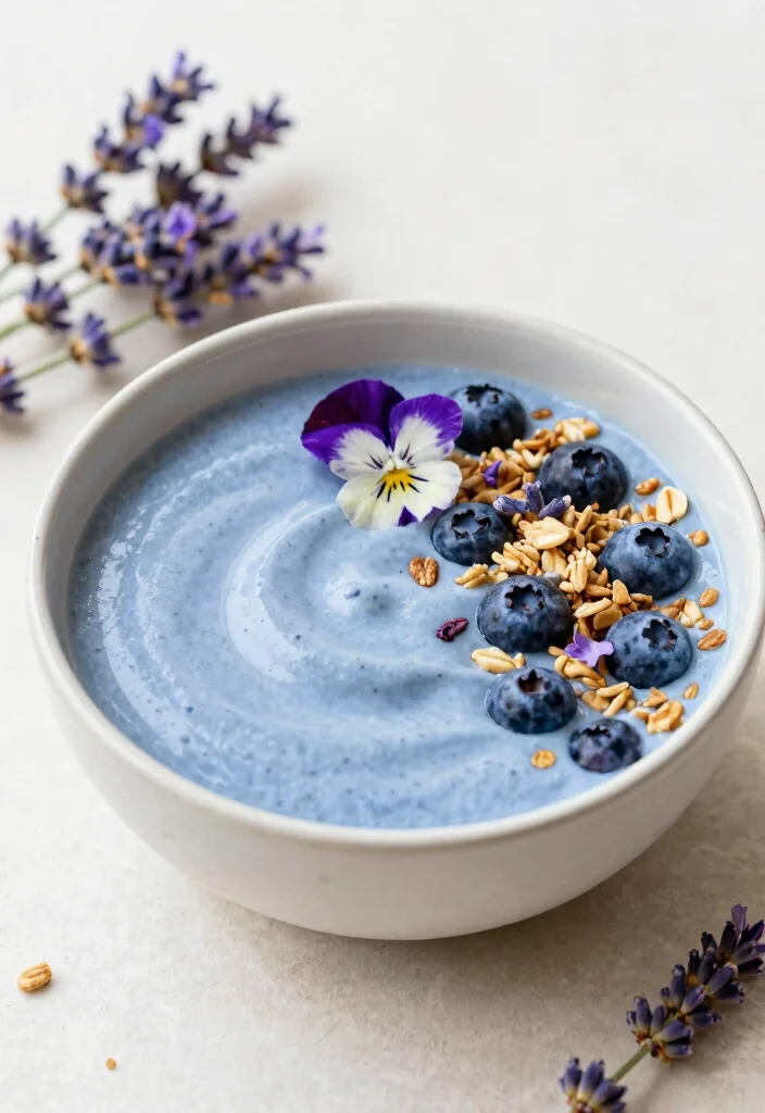 17 Blueberry Smoothie Bowl Recipes Rich in Antioxidants - 17. Blueberry Lavender Smoothie Bowl 1