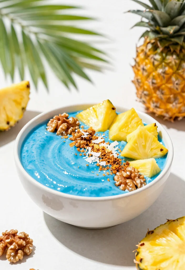 17 Blueberry Smoothie Bowl Recipes Rich in Antioxidants - 4. Tropical Blueberry Smoothie Bowl 1