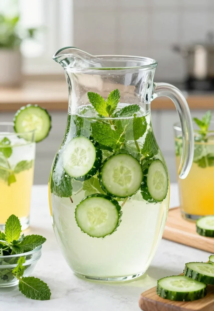 17 Cucumber Detox Water Recipes for Hydration, Refreshing Taste, and Light Belly Support - 1. Classic Cucumber Mint Detox Water 1
