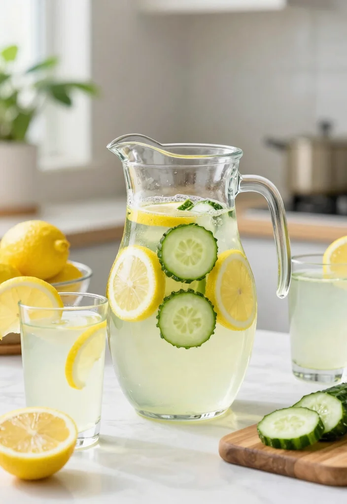 17 Cucumber Detox Water Recipes for Hydration, Refreshing Taste, and Light Belly Support - 2. Cucumber Lemonade Detox Water 1
