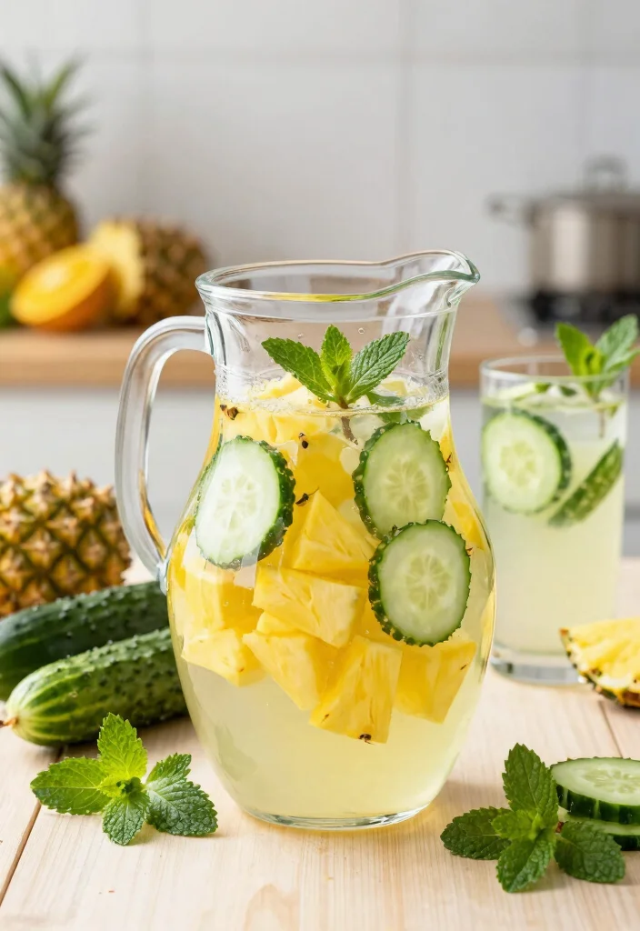 17 Cucumber Pineapple Detox Drink Recipes with Refreshing Tropical Flavor - 1. Classic Cucumber Pineapple Splash 1
