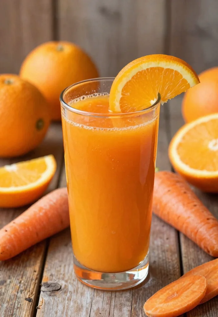 17 Detox Juice Recipes That Support Fat Flush and a Flatter Belly Appearance - 16. Orange Carrot Detox Juice 1