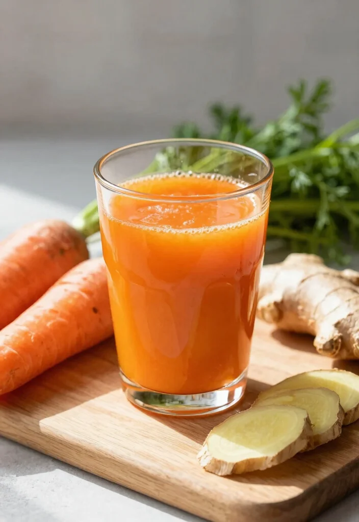 17 Detox Juice Recipes That Support Fat Flush and a Flatter Belly Appearance - 9. Carrot Ginger Detox Juice 1