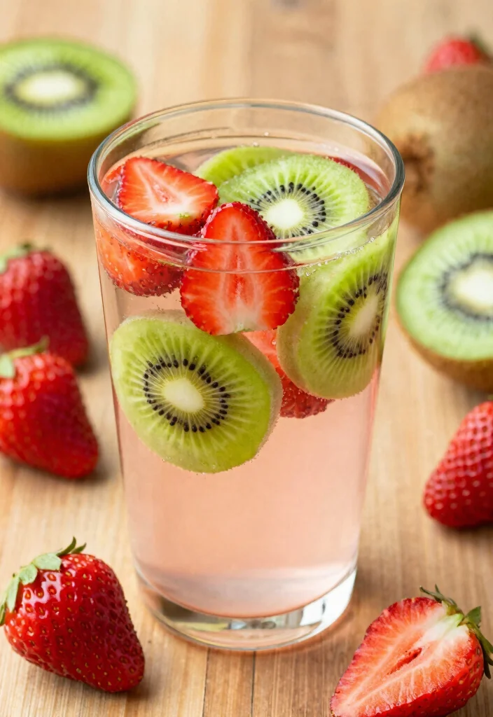 17 Detox Water Recipes That Support Fat Burning and a Leaner Lifestyle - 9. Strawberry & Kiwi Splash 1