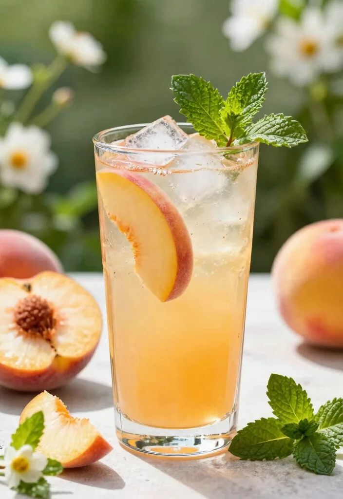 17 Detox Water Recipes and Benefits Explained for Everyday Wellness - 11. Peach Mint Zest 1